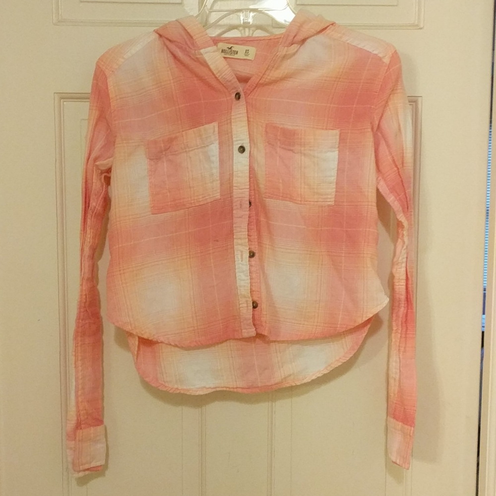 Pink Hollister flannel